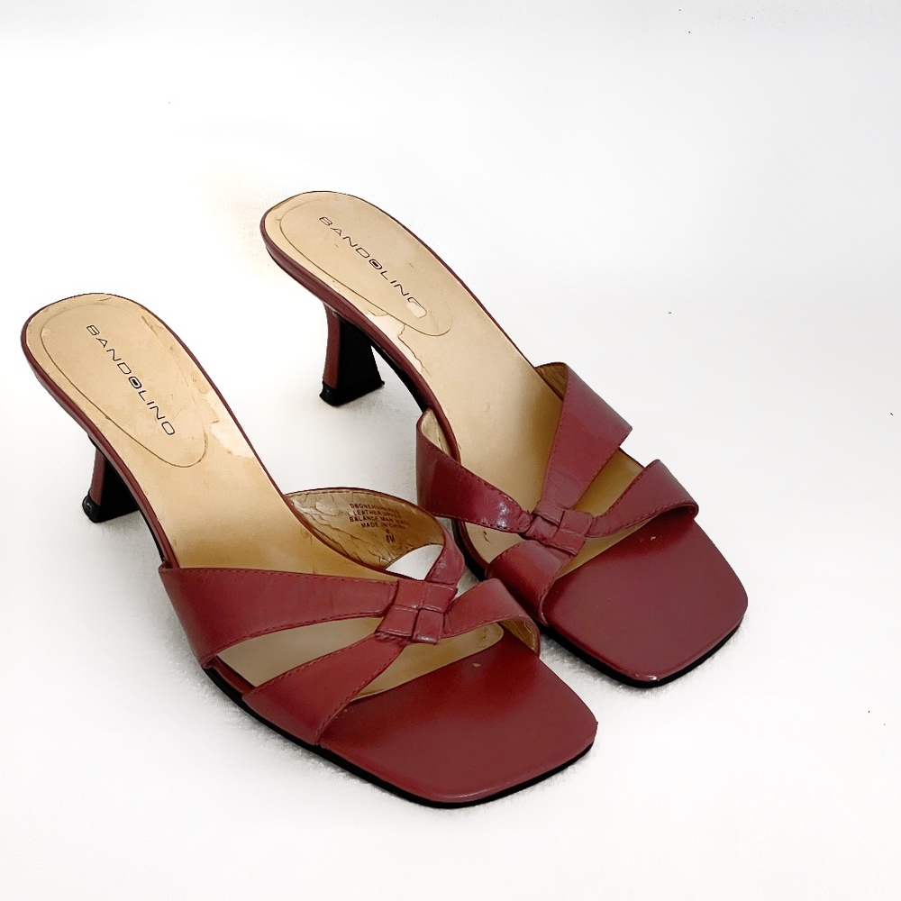 Bandolino Leather Sandal Heels